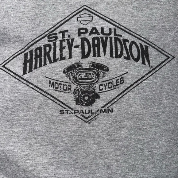 Harley-Davidson Hoodie Men’s Size Large Gray With Pockets St Paul MN Long EUC - Picture 5 of 7